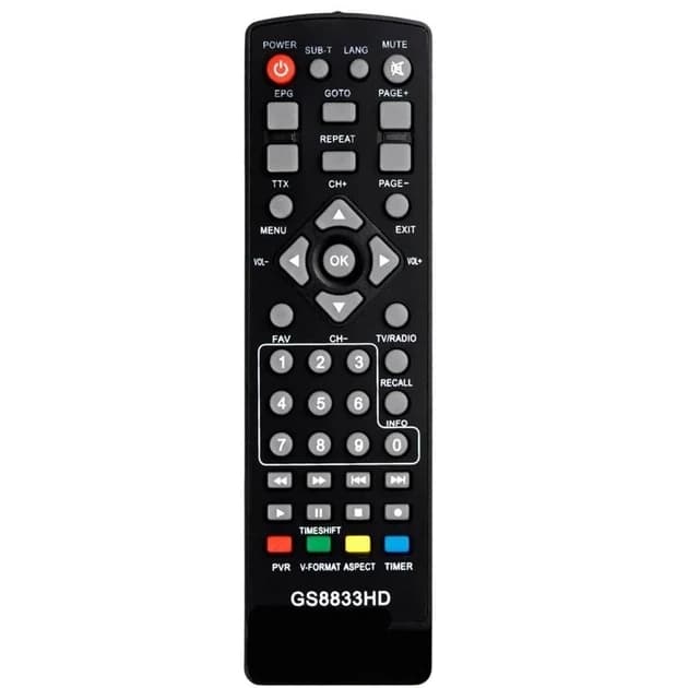 Пульт DVB-T2 GS8833HD, T2 AIR