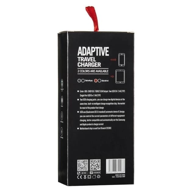 Зарядний пристрій 2USB LDNIO (2.4A) Black/Grey + Cable MicroUSB (DL-A2206) thumbnail 2