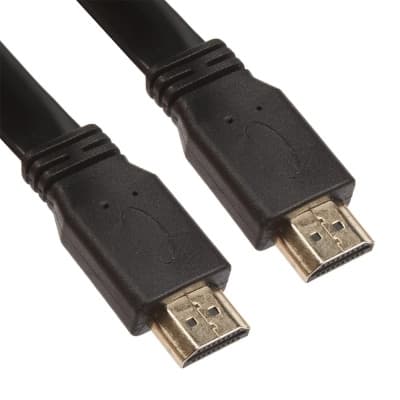 Кабель HDMI 1.4v HDTV плоский широкий (чорний) 3 thumbnail 2