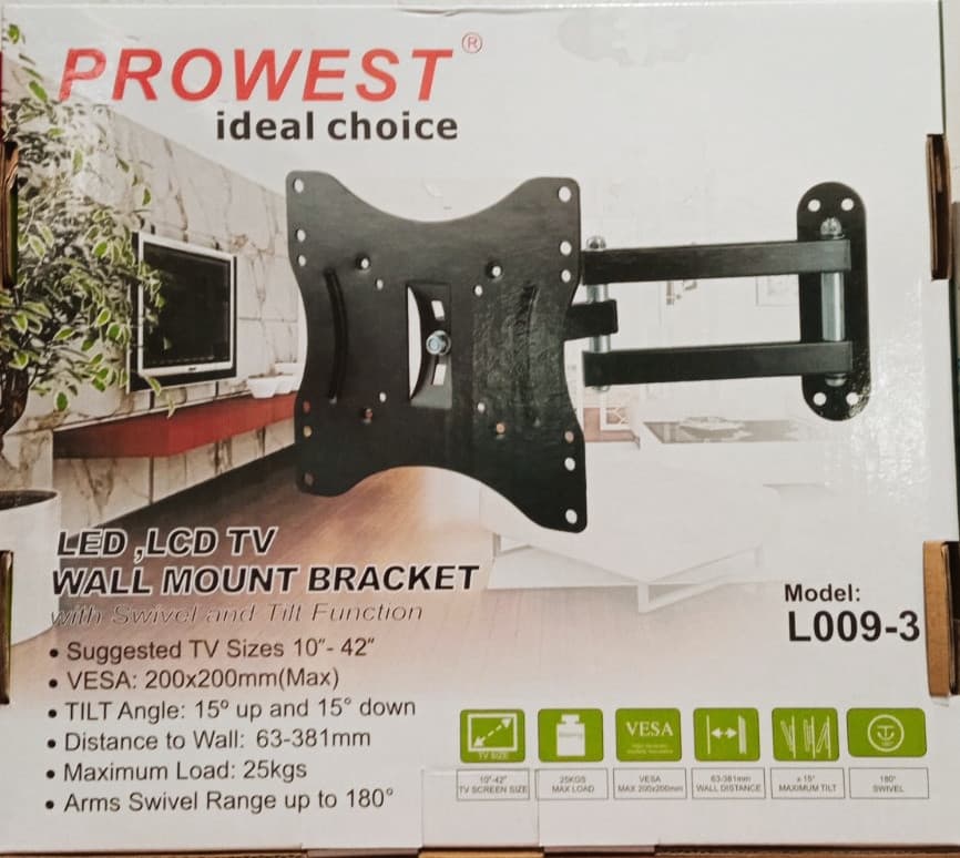 Кріплення ТВ Prowest YW-L009-3 10"-42" VESA 50/75/100/200*200