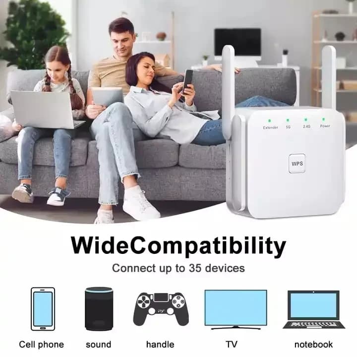 Бездротовий розширювач Wi-Fi підсилювач 300 Мбіт/с Діапазон підсилювач сигналу 2,4G thumbnail 2