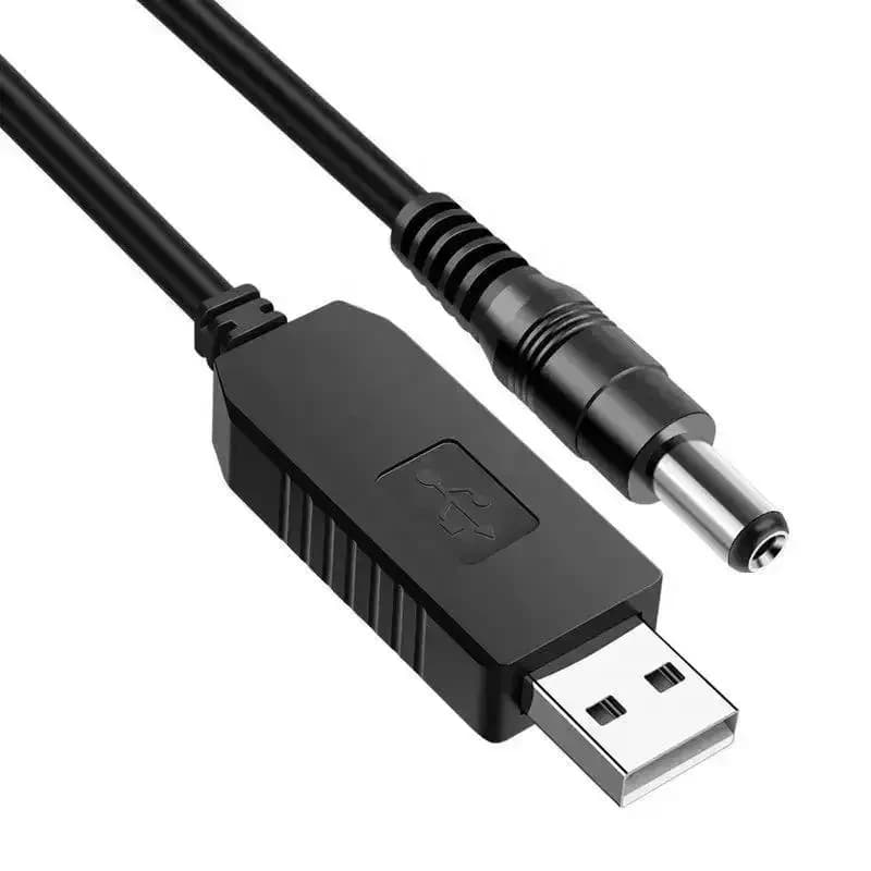 Кабель шнур 5v на 9v з перетворювачем для роутера DC 5.5 х 2.1 від павербанка usb