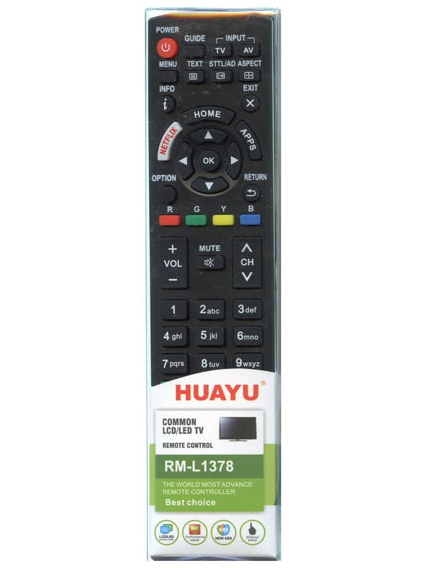 Універсальний пульт HUAYU RM-L1378 для телевізора Panasonic thumbnail 2