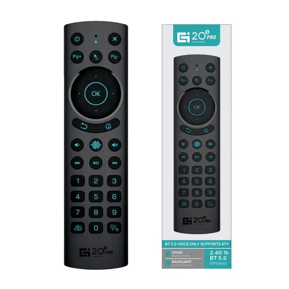 Аеропульт G20S Pro BT Air Mouse з гіроскопом, голосовим керуванням, підсвіткою клавіш, 2.4G + Bluetooth для Android TV