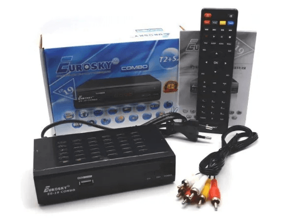 Супутниковий ресивер Eurosky ES-19 COMBO DVB-S2/T2/C MEGOGO - YouTube - Підтримка IPTV