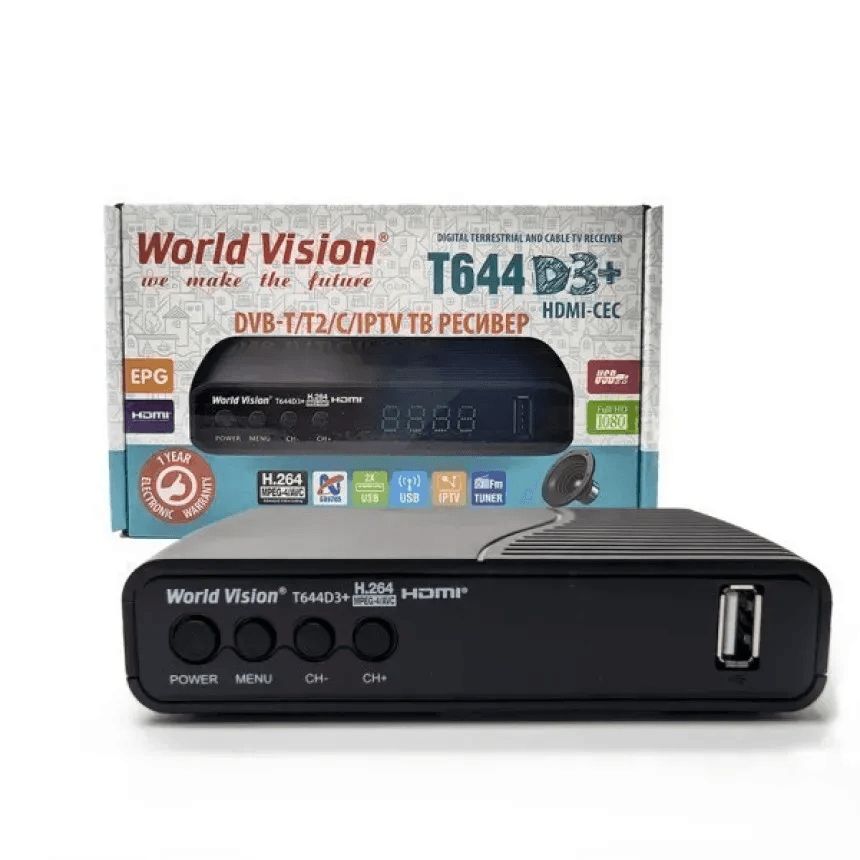 World Vision T644D3+ Plus FM HDMI-CEC DVB-T2