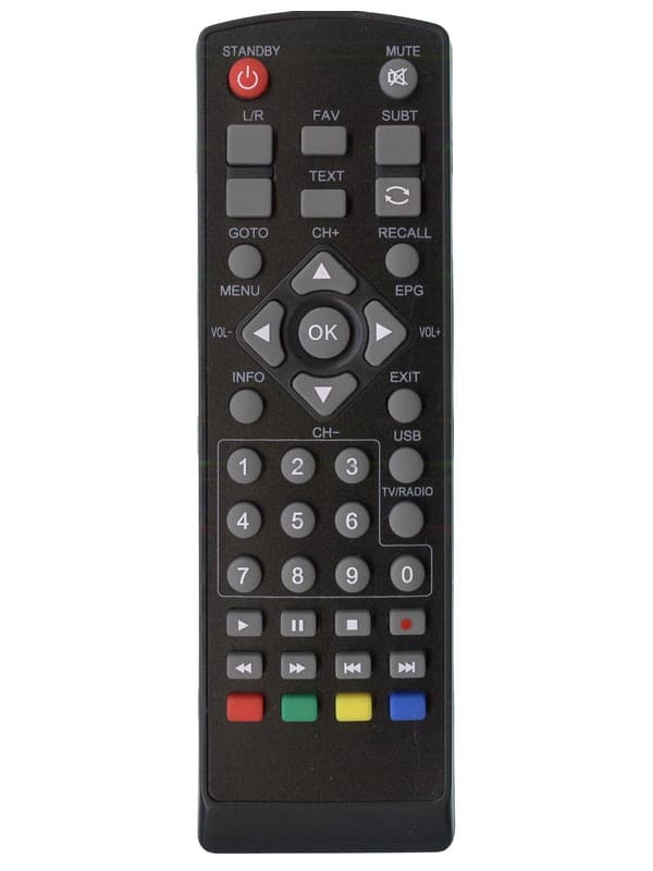 Пульт для тюнера цифрового ефірного телебаченя DVB-T2 Ergo T2 1108